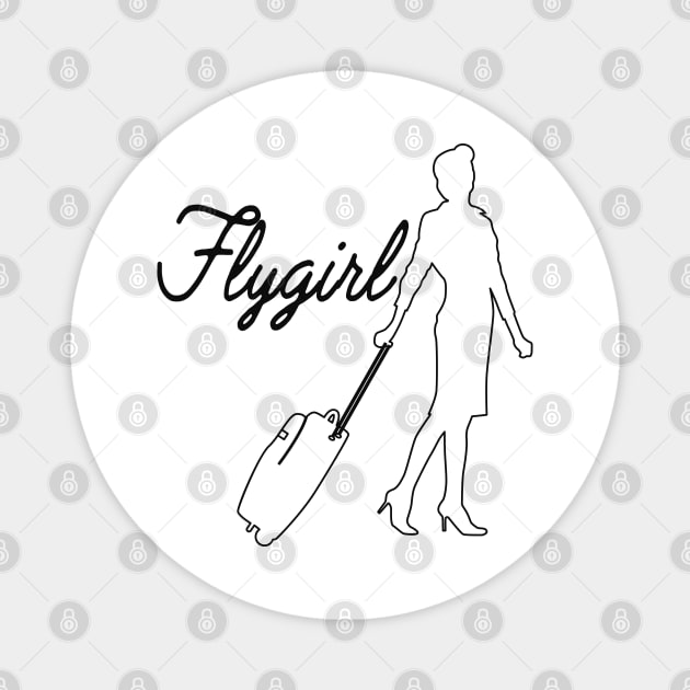 Flight Attendant - Flygirl Magnet by KC Happy Shop